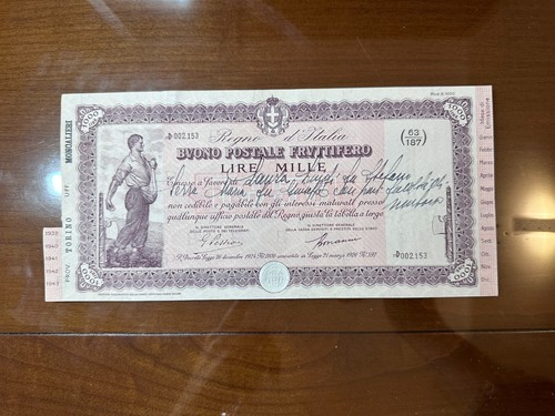 Buono postale fruttifero - buono,
