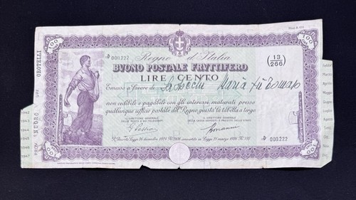 Buono postale fruttifero - fruttifero, da