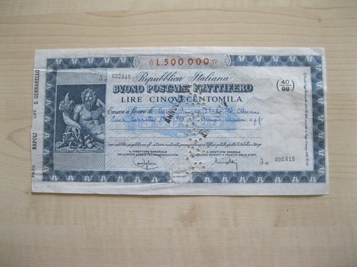 Buono postale fruttifero - buono,