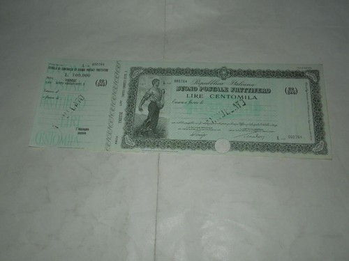 Buono postale fruttifero - postale, da