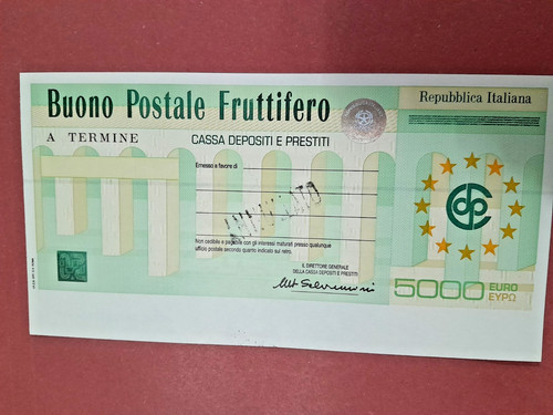 Buono postale fruttifero - buono,