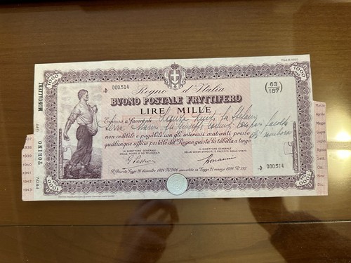 Buono postale fruttifero - buono,