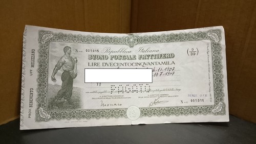 Buono postale fruttifero - buono,