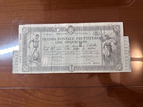 Buono postale fruttifero - postale, lire