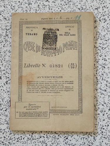 Libretto casse risparmio - di,