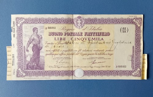 Buono postale fruttifero - buono,