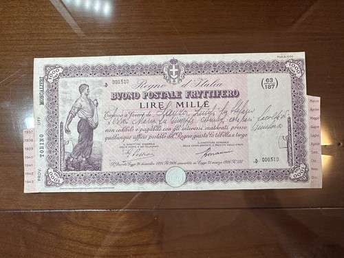 Buono postale fruttifero lire - postale,