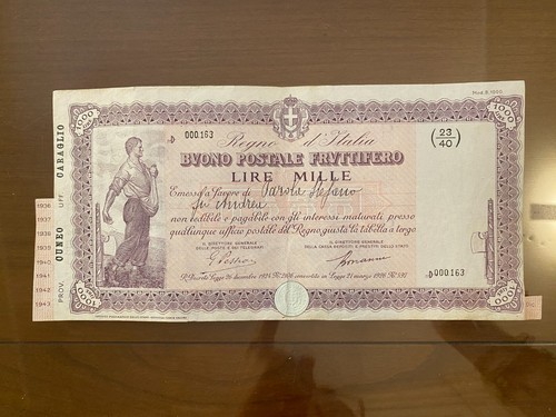 Buono postale fruttifero - buono,