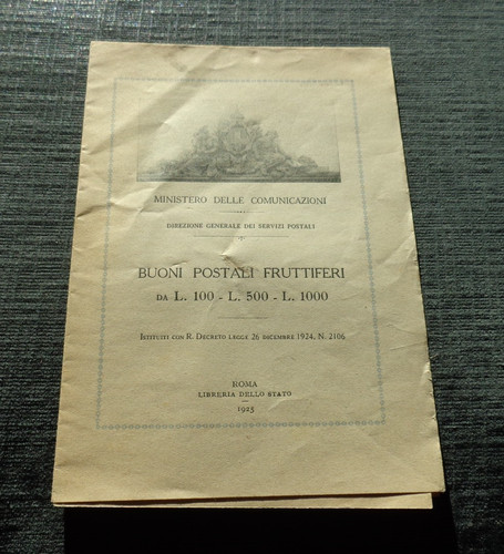 Fascismo 1925 buoni postali - fascismo,