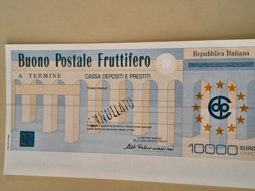 Buono postale fruttifero - postale, da