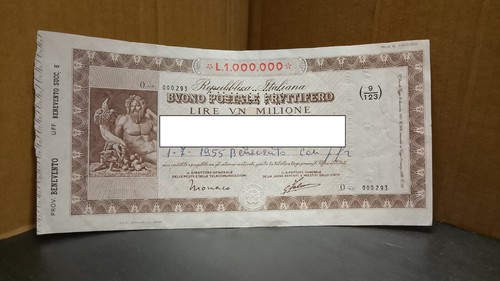 Buono postale fruttifero lire - buono,