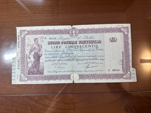 Buono postale fruttifero lire - fruttifero,