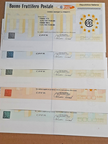 Buoni postali fruttiferi - postali, "