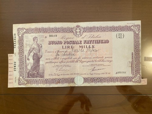 Buono postale fruttifero - buono,
