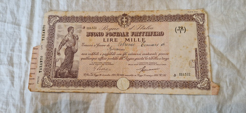 Buono postale fruttifero anni - postale,