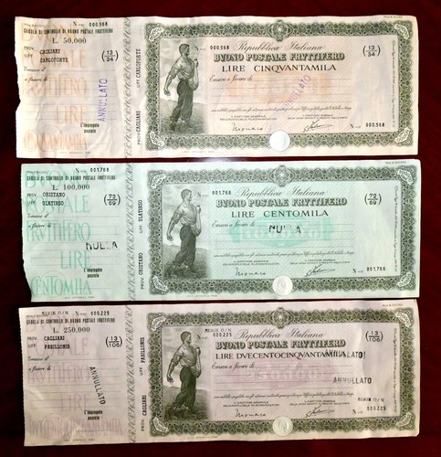 Buono postale fruttifero - buono, lira