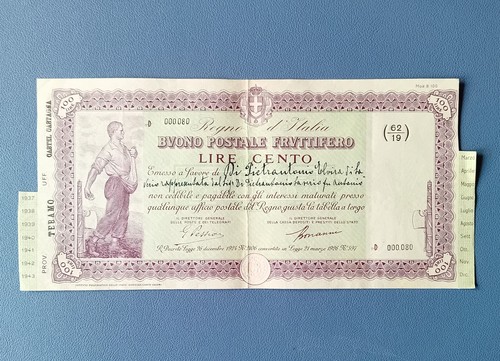 Buono postale fruttifero - buono,