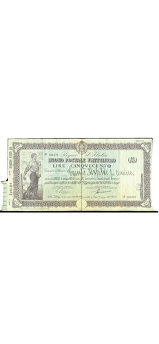 Buono fruttifero postale regno - buono,